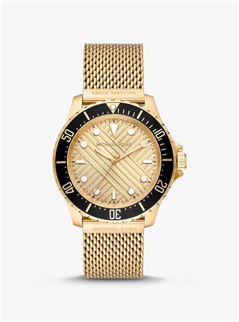 mesh armbanduhr michael kors|Oversized Slim Everest Gold.